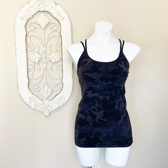 lululemon athletica Tops - Lululemon | Women's Black Camo Strappy Tank Top | Size: 8